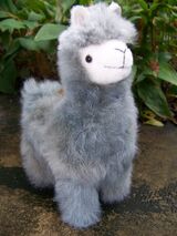 Photo of 9" standing stuffed alpaca 