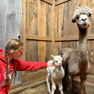 Daisy and Mom with admirer