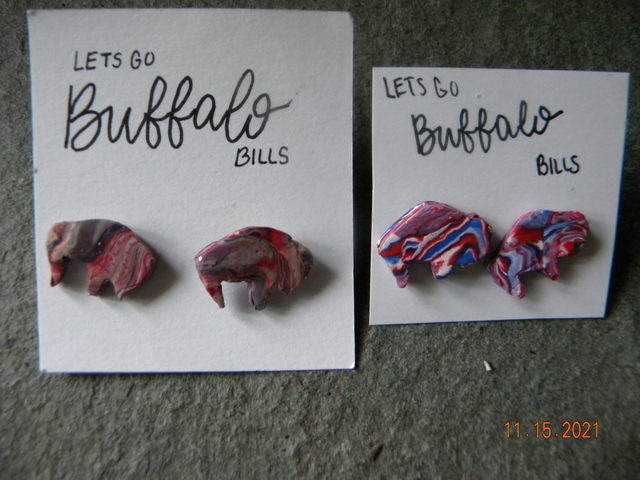 Buffalo Bills earrings and other products by Kellogg's Alpacas