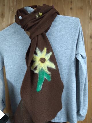 Needle felted Scarf