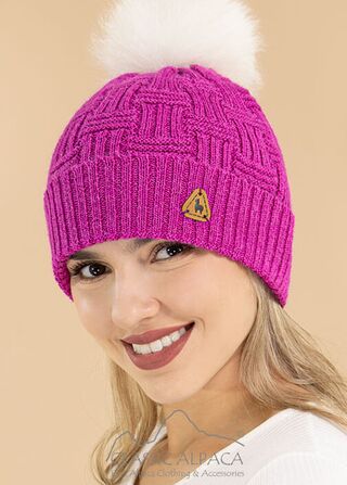 Brittany Fur Pom Pom Alpaca Hat