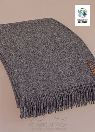 Woven and Brushed Baby Alpaca Throw