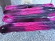 Raven's Taupe, Fushia, Sangria hand painted yarn