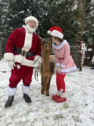 Santa and his helper love Jasper!