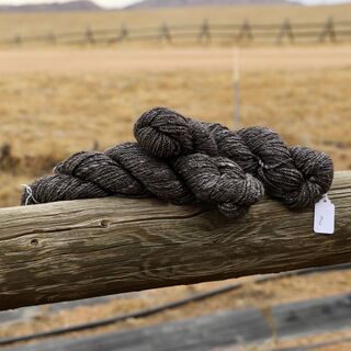 50% Cria 50% Silk Black Crumbles 150yds