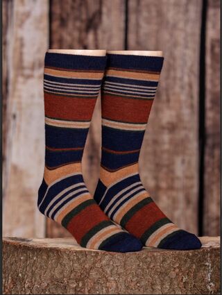 Alpaca Striped Dress Sock