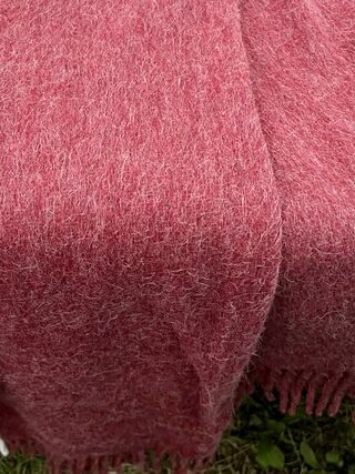 Alpaca Throw Blanket- Burgandy