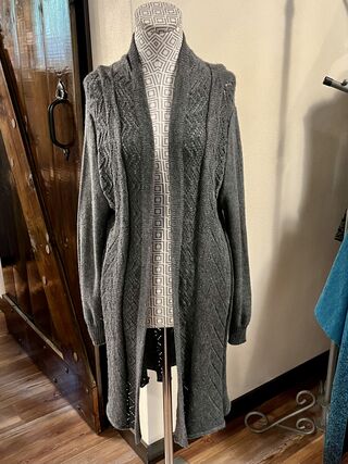 Alpaca Sweater- Diamond Pattern- Grey