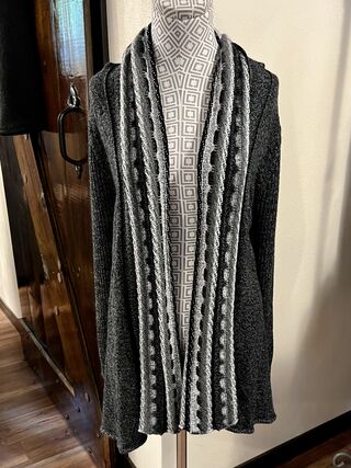 Shawl Collar Alpaca Sweater- Grey