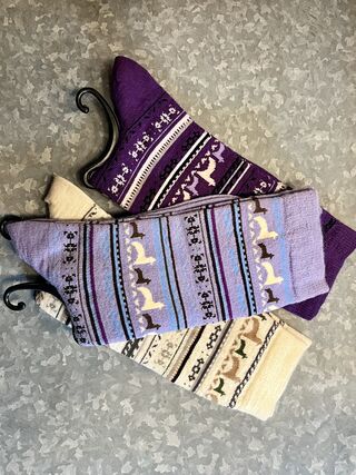 Alpaca Dress Socks W Alpaca Design-B