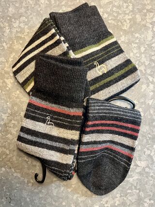 Alpaca Dress Sock w/ Stripes