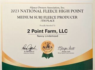 2022 Medium Suri Fleece Producer Award