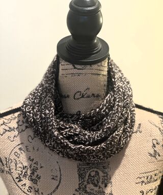 Grey & Brown Multi Infinity Scarf