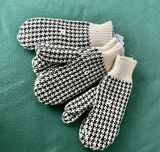 3 pair Natural Houndstooth