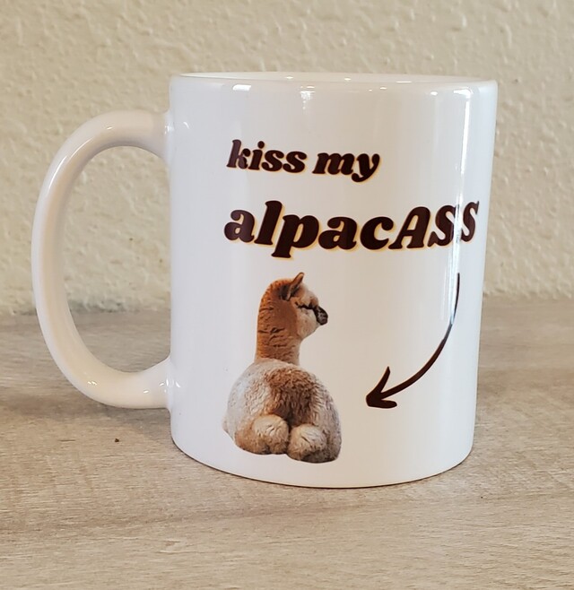 Kiss My Alpaca Funky Coffee Mug - TryFunky