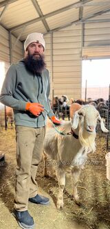 Lucky and Ken right before we trimmed him. He was quite nervous! 