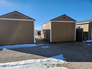 Back of Store (left) and storage shed on right